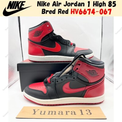 Nike Air Jordan 1 High 85 Bred Red HV6674-067 Men's Size | eBay