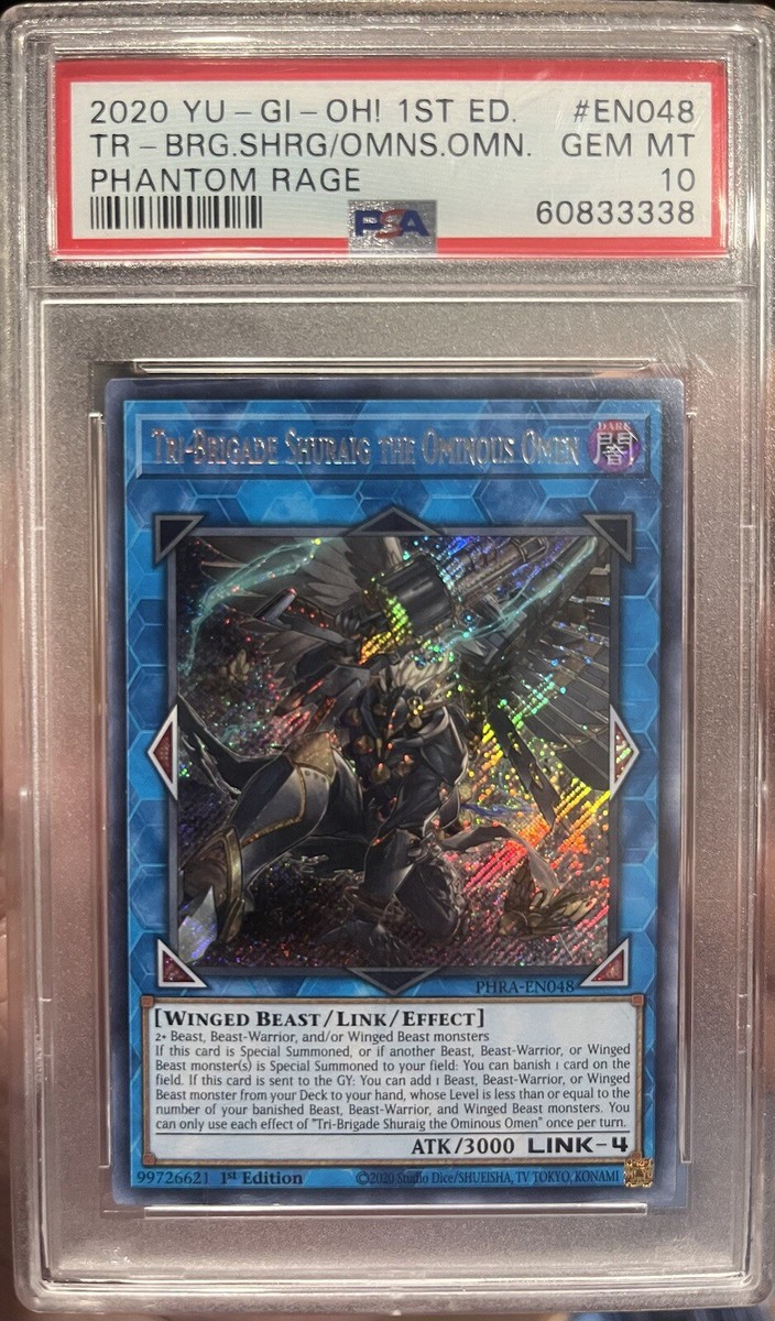 Yugioh Tri-Brigade Shuraig The Ominous Omen PHRA-EN048 Secret Rare