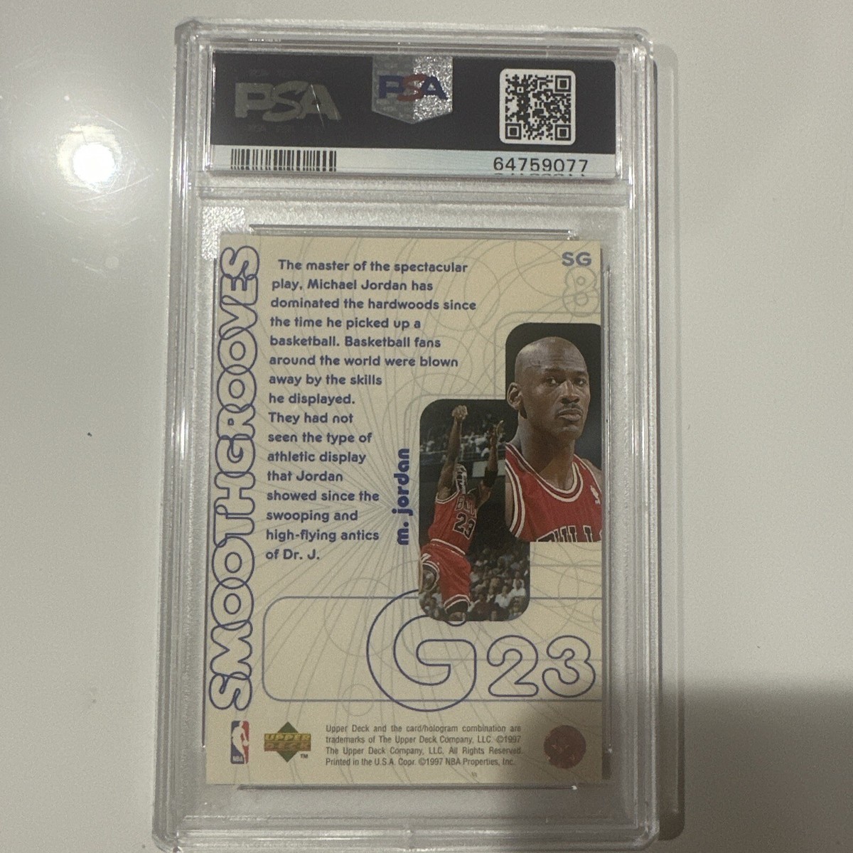 MICHAEL JORDAN 1996-97 UPPER DECK SMOOTH GROOVES #SG8 PSA 9 GEM