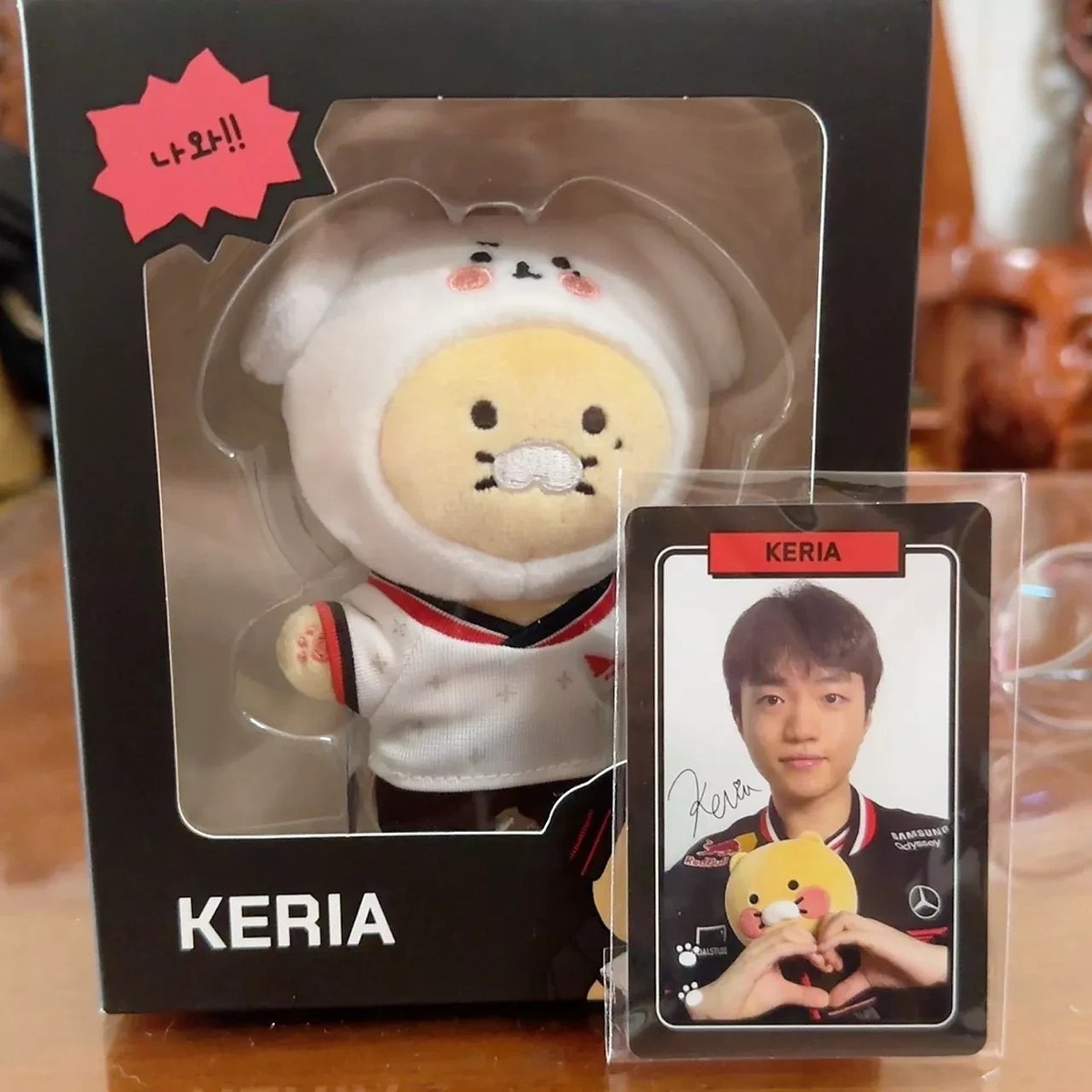 AUTHENTIC] T1 KAKAO KEYCHAIN DOLL CARD SET FAKER DORAN KERIA