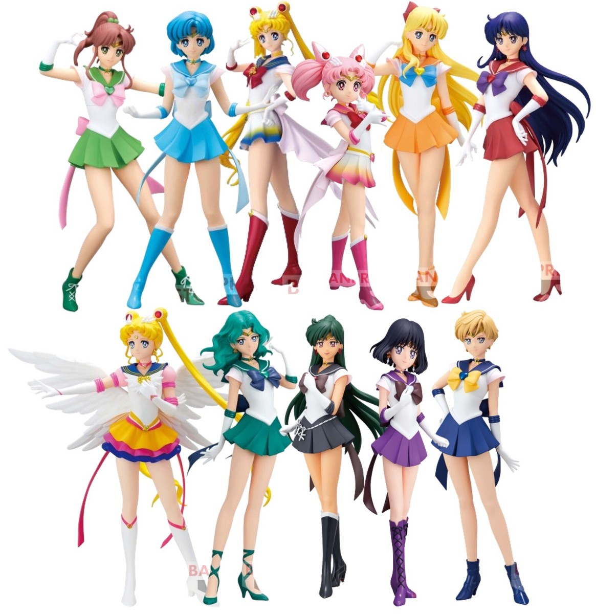 Sailor Moon Eternal 30th Figure Set of 11 Glitter & Glamours B
