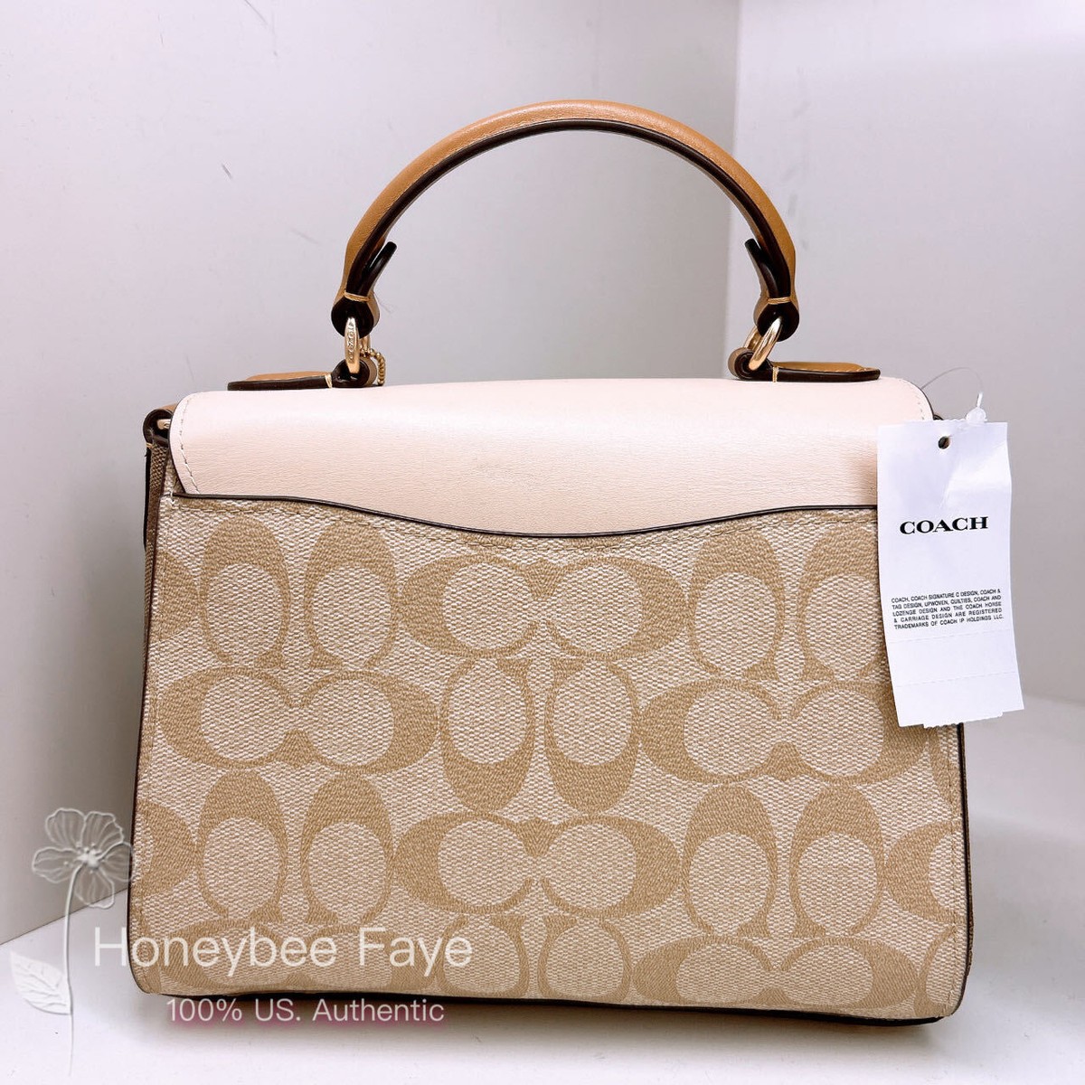 NWT Coach Morgan Top Handle Satchel Bag In Blocked Signature