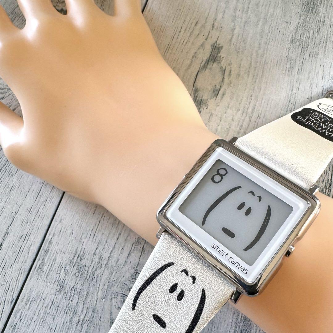 スヌーピーデザイン デジタル腕時計 smart canvas 電池切れ
