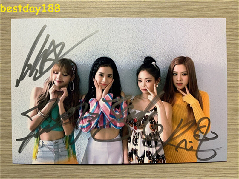 10 Styles Signed BLACKPINK JENNIE ROSE JISOO Autograph Photo