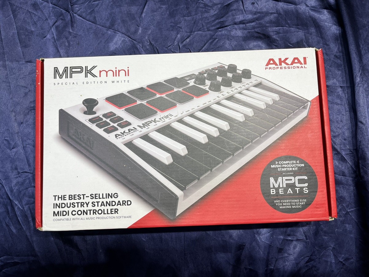 Akai MPK Mini Hybrid 3 Wobble Electronic Keyboard White Special