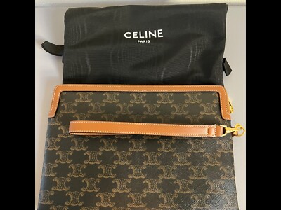 CELINE TRIOMPHE SMALL ZIP POUCH-NEW IN BOX WITH DUSTCOVER | eBay