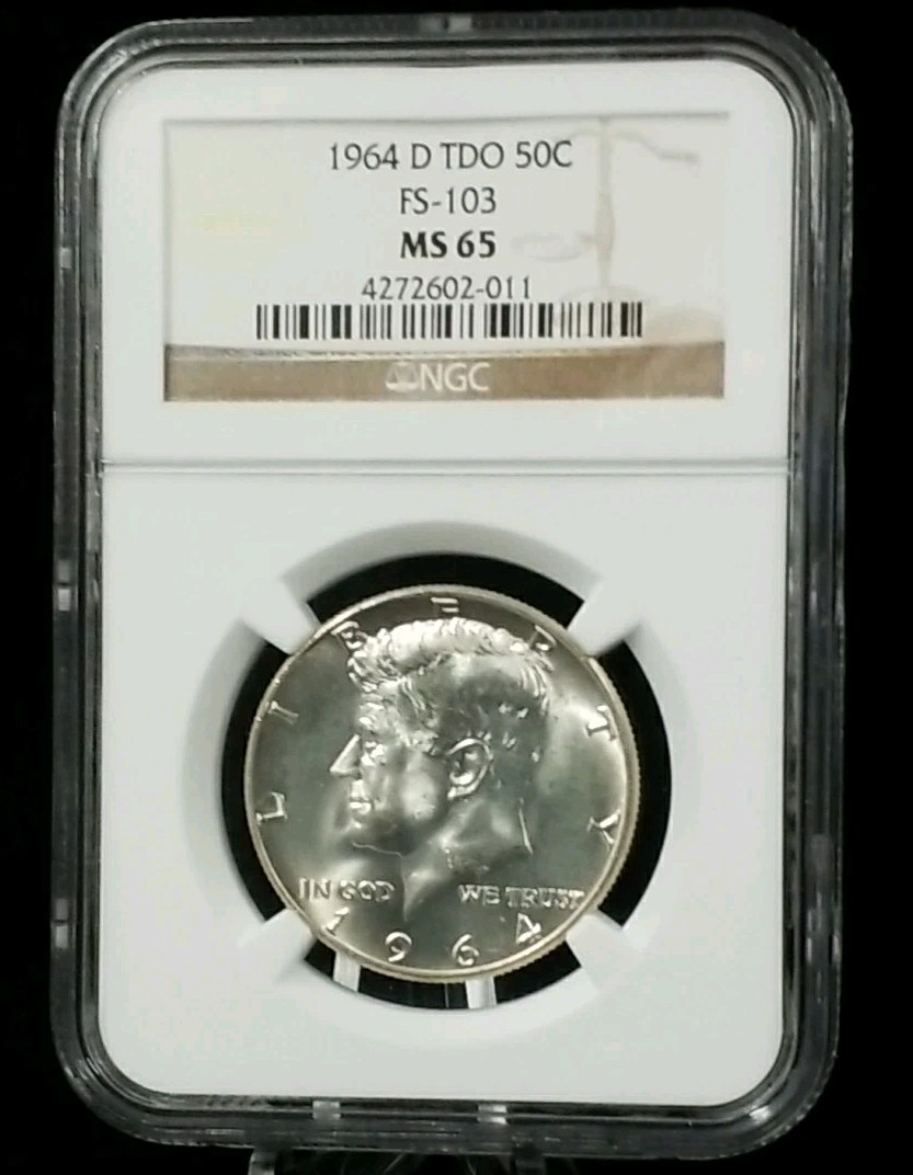 1964 D 50c Kennedy Silver Half Dollar TDO FS-103 Triple Die NGC MS