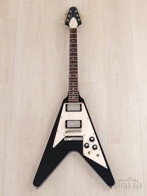 1995 Greco FV Flying V Black w/ Maxon PU-2 Humbuckers, Japan