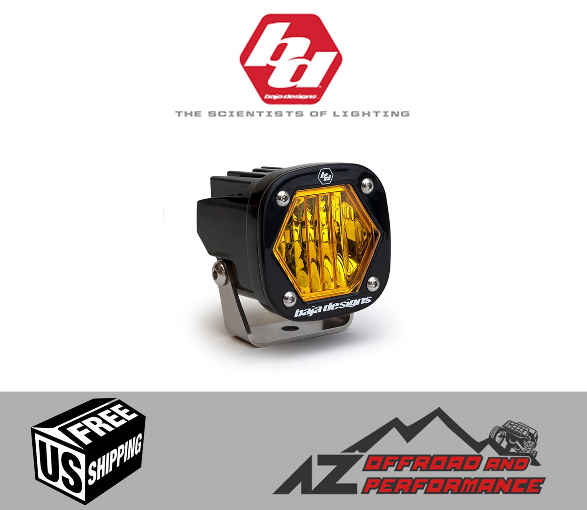 BAJA DESIGNS S1 Amber Wide Cornering LED Light Pod | 380015 | eBay