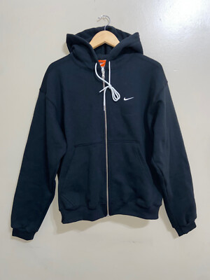 Men Nike Lab Full-Zip Solo Swoosh Vintage Hoodie Made In USA Size