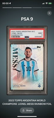 2023 Topps Argentina World Champions Lionel Messi Rainbow Foil 1/5