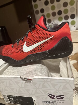 Kobe 9 Elite Low University Red Size 12 Christmas Glow In The Dark