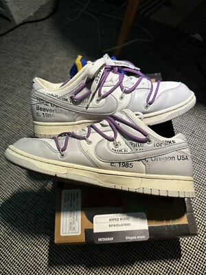 Size 10 - Off-White x Nike Dunk Low Lot 48 of 50 for sale online