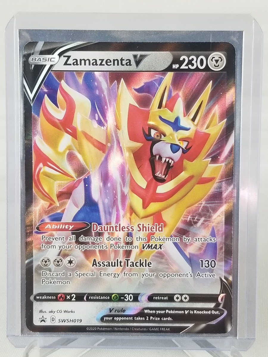 Zamazenta V Basic Hp 230 Metal Holo #SWSH019 Pokemon 2020 Card | eBay