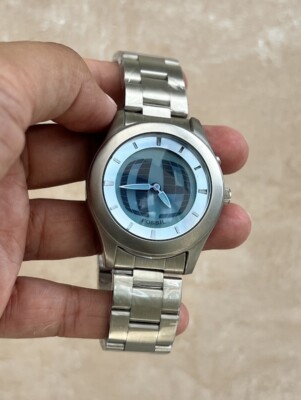 y2k 00s FOSSIL Big Tic JR-8063 Light Blue Animated Watch, Box Tags