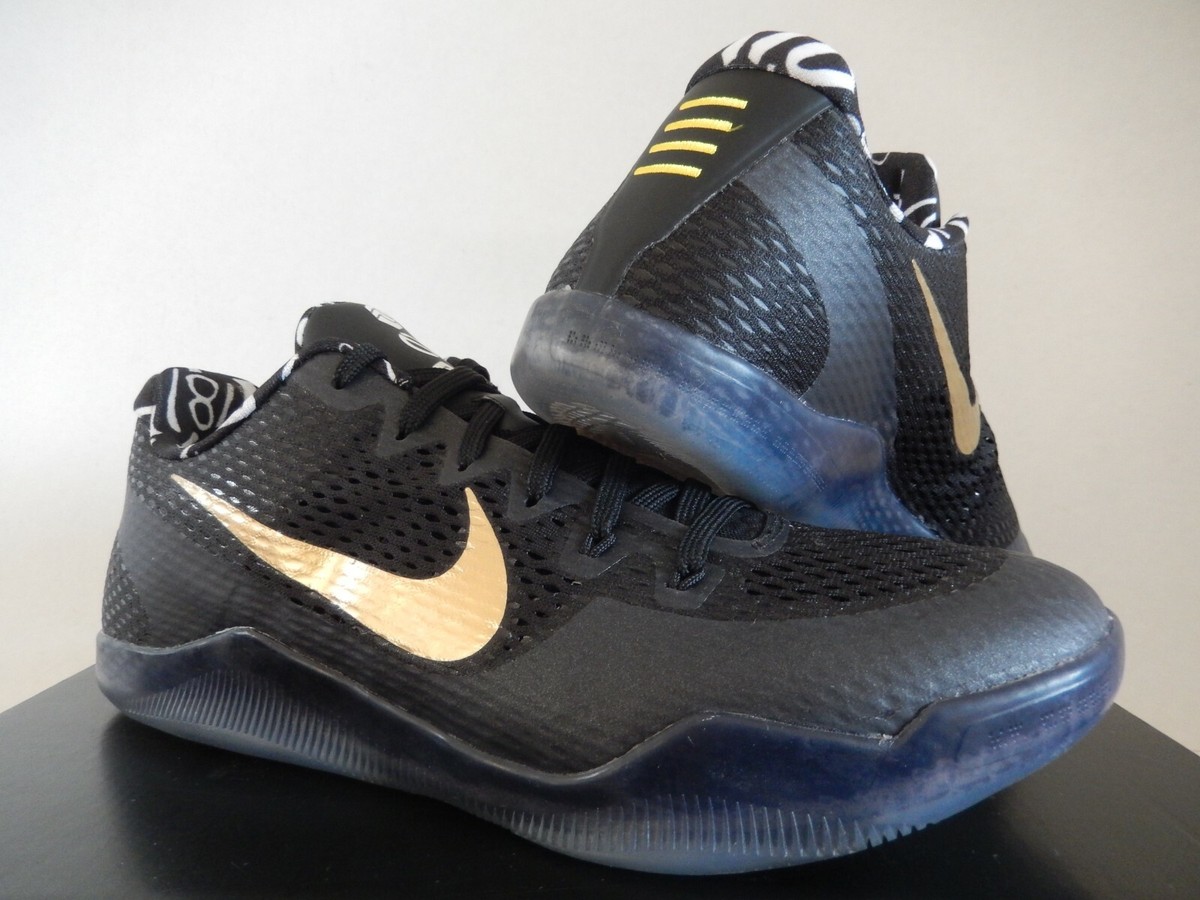 NIKE KOBE XI 11 ID BLACK-WHITE-GOLD SZ 10.5 