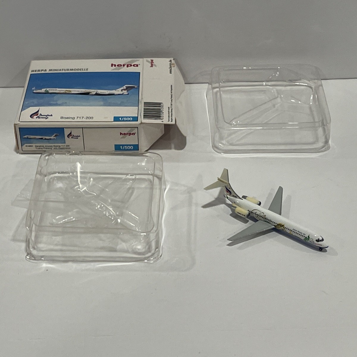 1:500 Herpa Bangkok Airways Boeing 717 Jet Toy Model Die Scale