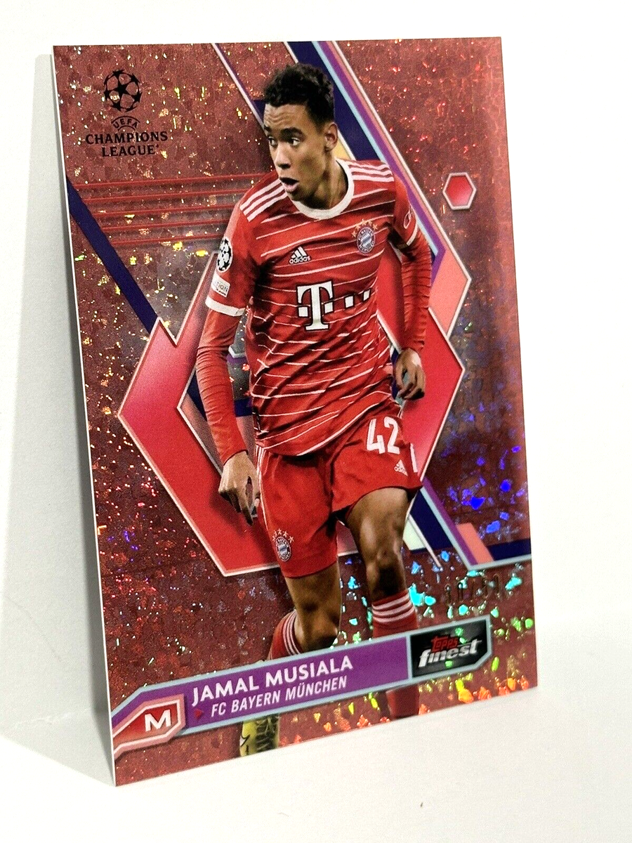 2022-23 Topps Finest UCL Bayern Munich Jamal Musiala Rose Gold