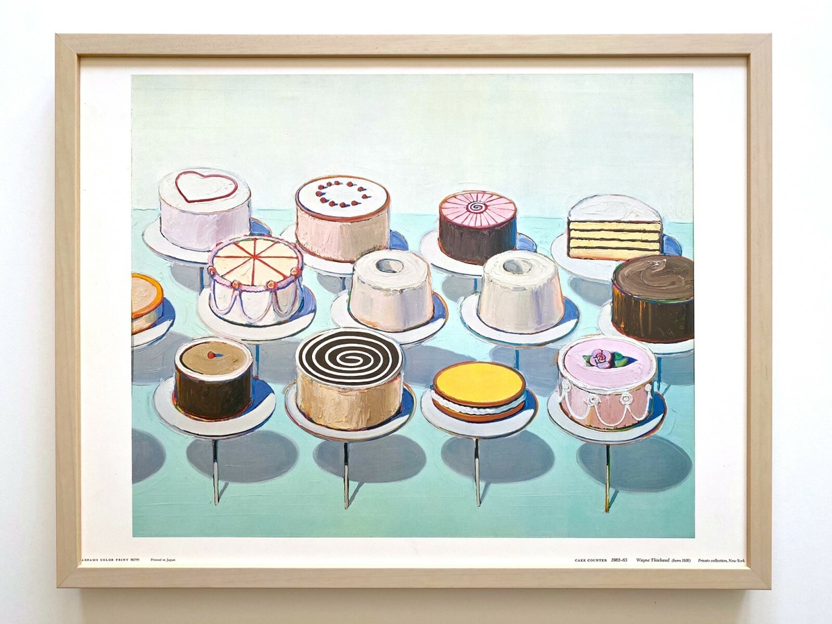 WAYNE THIEBAUD RARE 1969 FRAMED FINE ART LITHOGRAPH PRINT 