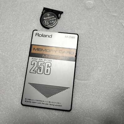 Roland M-256E Memory Card Ram 32k Bytes New Battery Installed Used