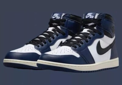 New Nike Jordan 1 Retro High OG Midnight Navy/Black-White DZ5485
