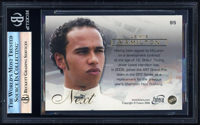 Lewis Hamilton 2006 Futera Grand Prix #95 Formula 1 F1 Rookie Card