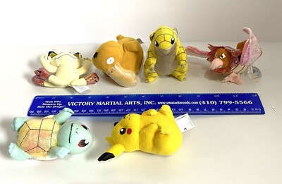 1995 Nintendo Applause Pokémon Lot Of 6 Mini Plush Toys Limited