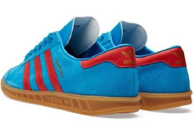 Adidas Hamburg Blue Suede / Red Stripe Men's 11 spezial samba