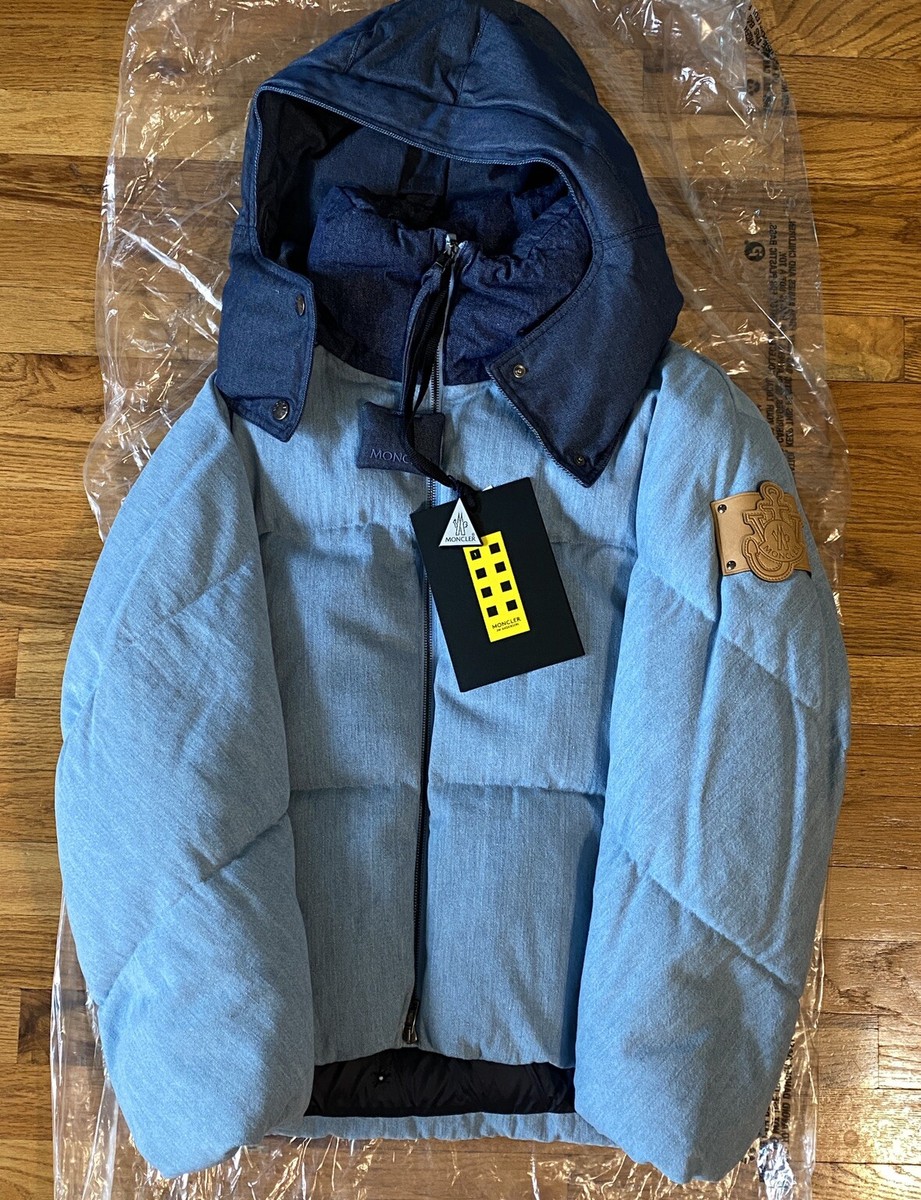 2022 Moncler JW Anderson Whinfell Denim Puffer Jacket $2250+tax sz