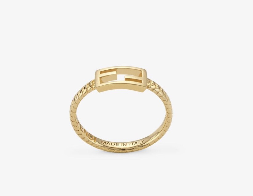 Gold Baguette Fendi Ring | eBay