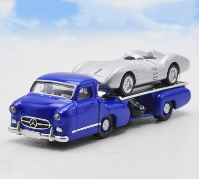 1/64 Mercedes Benz Race Car Transporter The Blue Wonder WITH 300
