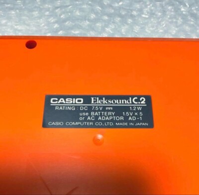 Casio MT-11 Orange Vintage Mini Synthesizer Japan Rare 1980s