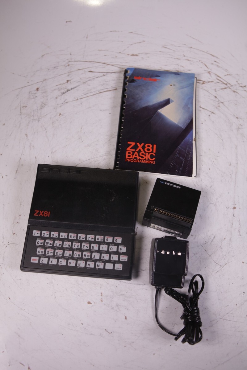 Sinclair ZX8I Basic Programming w/ Timex 1016 Module As Is For