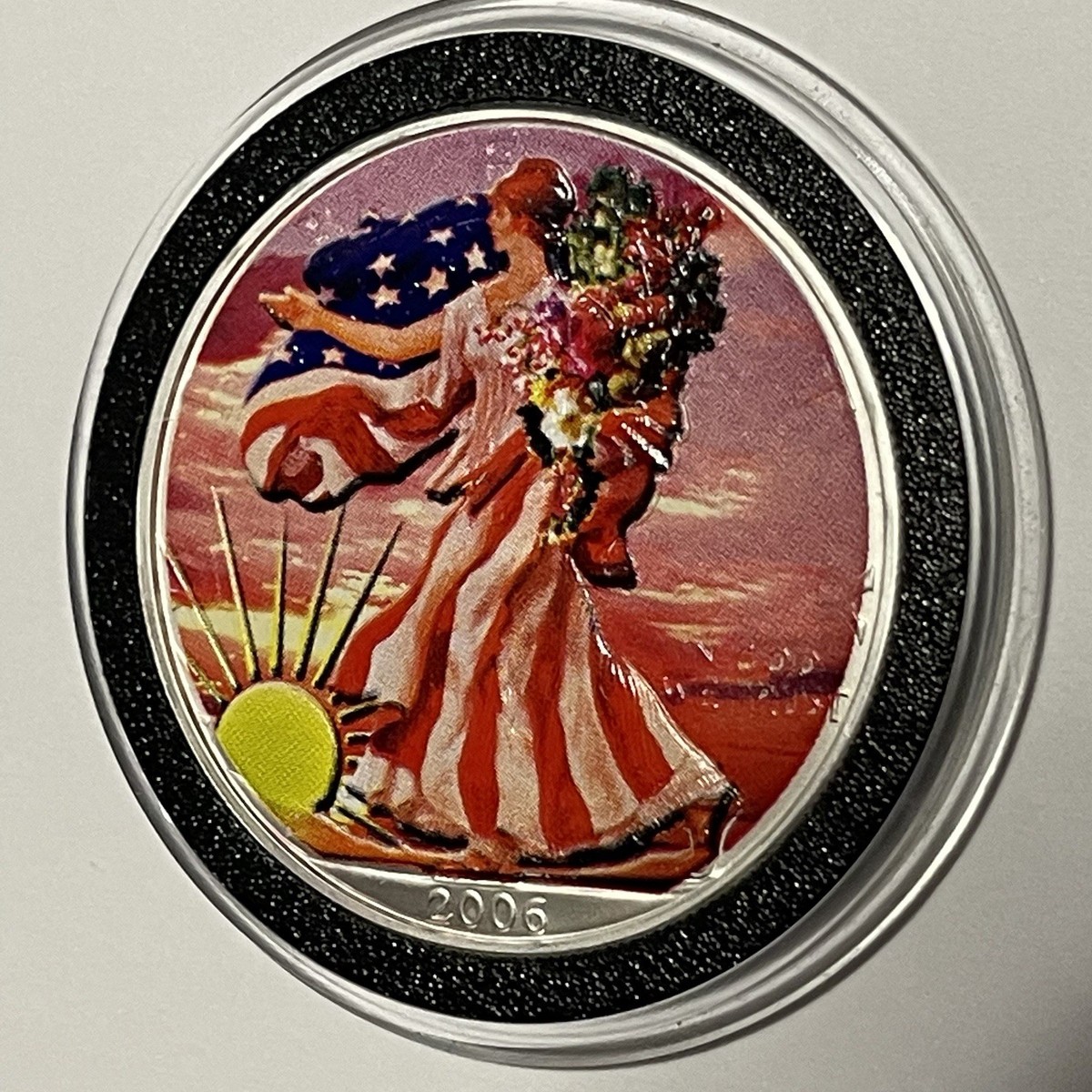 2006 ASE American Eagle 20th Ann Colorized Coin 1 Troy Oz .999