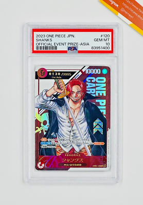 One Piece PSA 10 Shanks #120 Official Event Prize Asia Limited