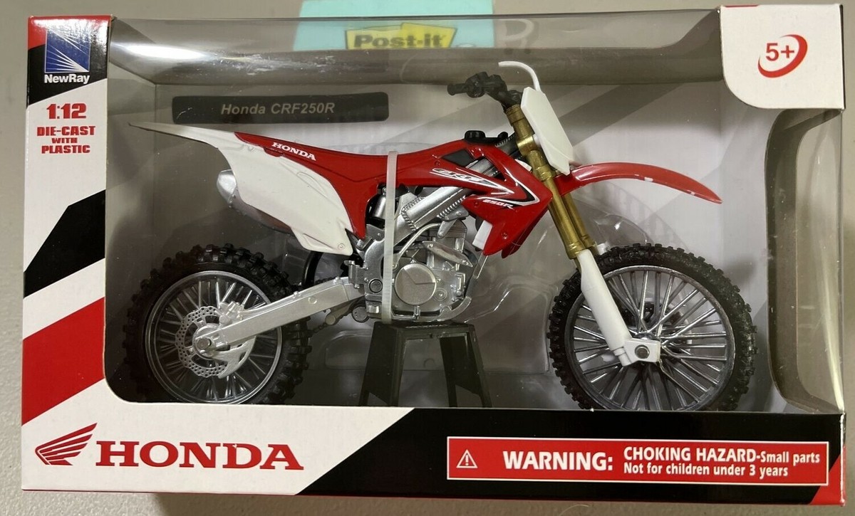 Honda Red CRF250R Dirt Bike Supercross Motocross 1:12 Scale New in