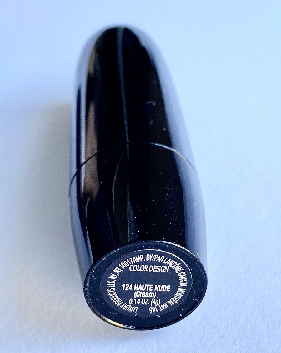 New Lancome Color Design Lipstick #124 Haute Nude Cream .14 Oz