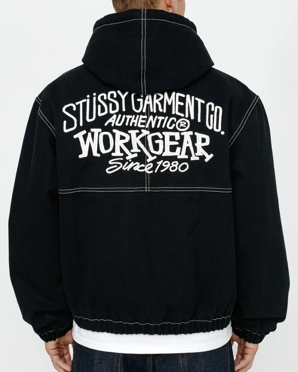 Stussy Unisex WORK JACKET CONTRAST STITCH In Black Size XS New