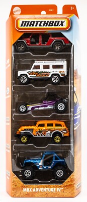 2025 Matchbox MBX Adventure IV 5-Pack | Jeep | Jungle Crawler NEW