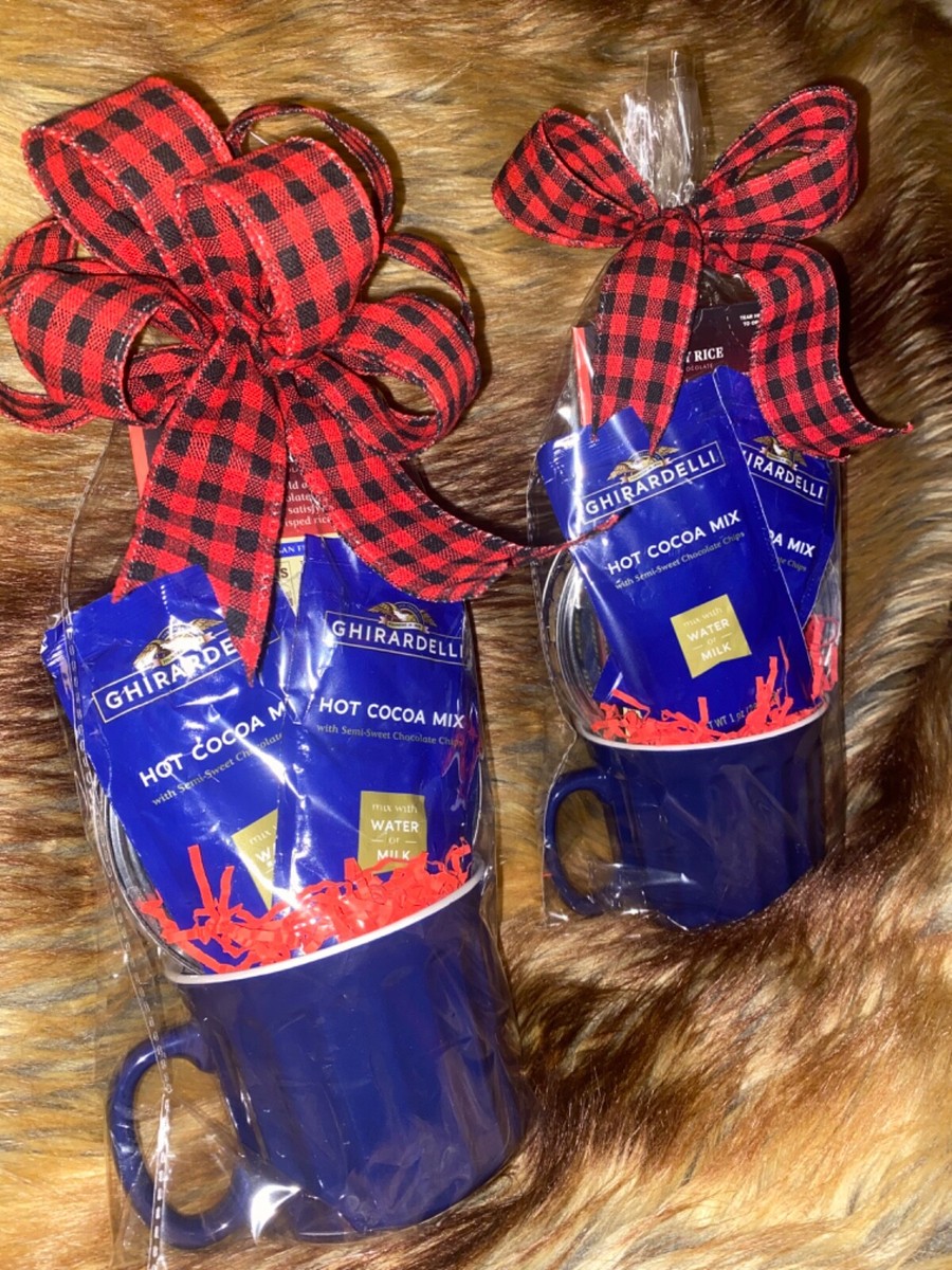 Ghirardelli Hot Cocoa Gift Mug Set for Christmas, Gift Mug Set