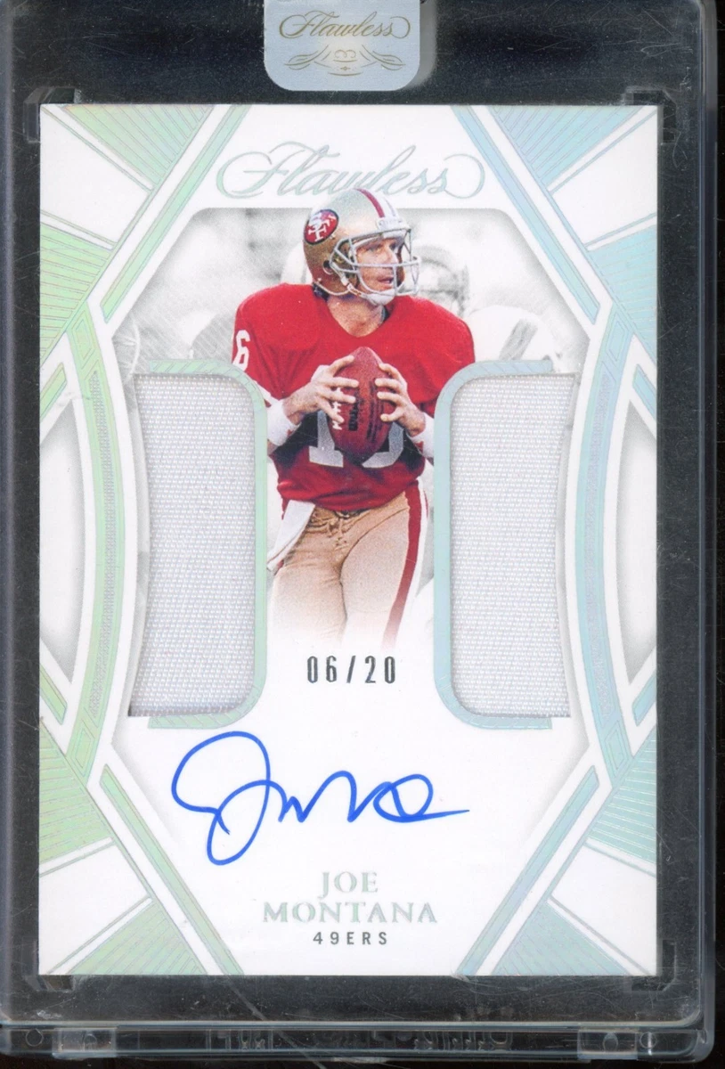 Panini Joe Montana Autographed Football Sports Trading Cards