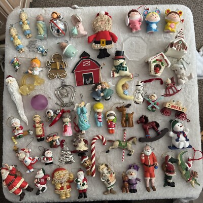 Vintage Christmas Ornaments 1960-2000 Lot Hallmark Santa's Betsey