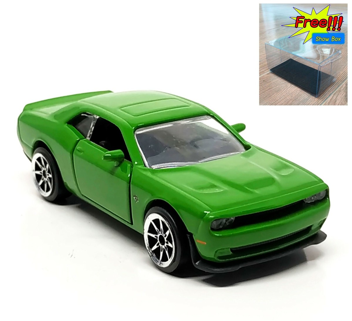 Majorette Dodge Challenger SRT Hellcat Green - Wheel 8S 1:66 (3