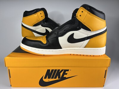 NEW Nike Air Jordan 1 High OG Taxi Yellow Toe White Black 555088