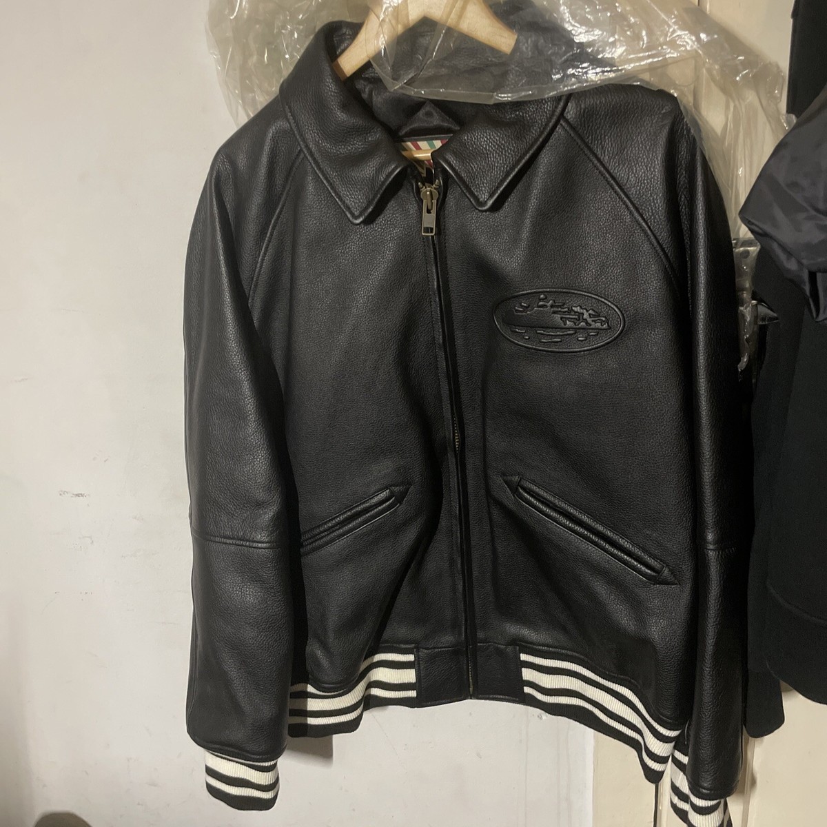 Corteiz Skydive Leather Jacket | eBay UK