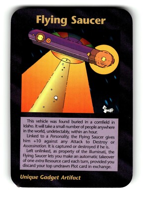 Flying Saucer Card Limited INWO Illuminati New World Order Game | eBay