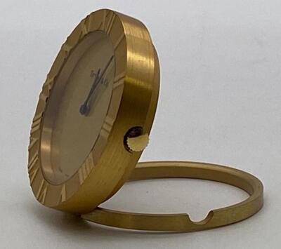 TIFFANY & CO. 2588 ATLAS GOLD PLATED QUARTZ TABLE CLOCK- SELLING