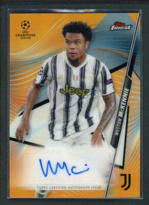 2021 Weston Mckennie 07/25 Auto Topps Finest Uefa Champions League