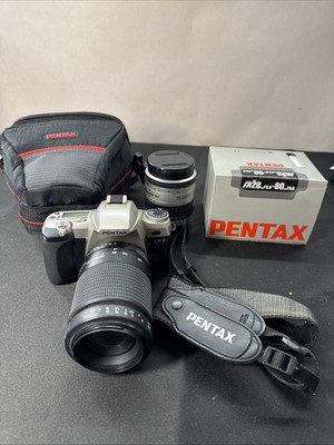 Pentax ZX-M Black Silver 35mm SLR Film Camera With Strap Not