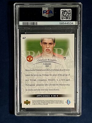 2004 SP Authentic Manchester United Cristiano Ronaldo #67 Rookie